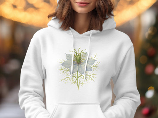 Beautiful Floral Artistic White Hoodie product