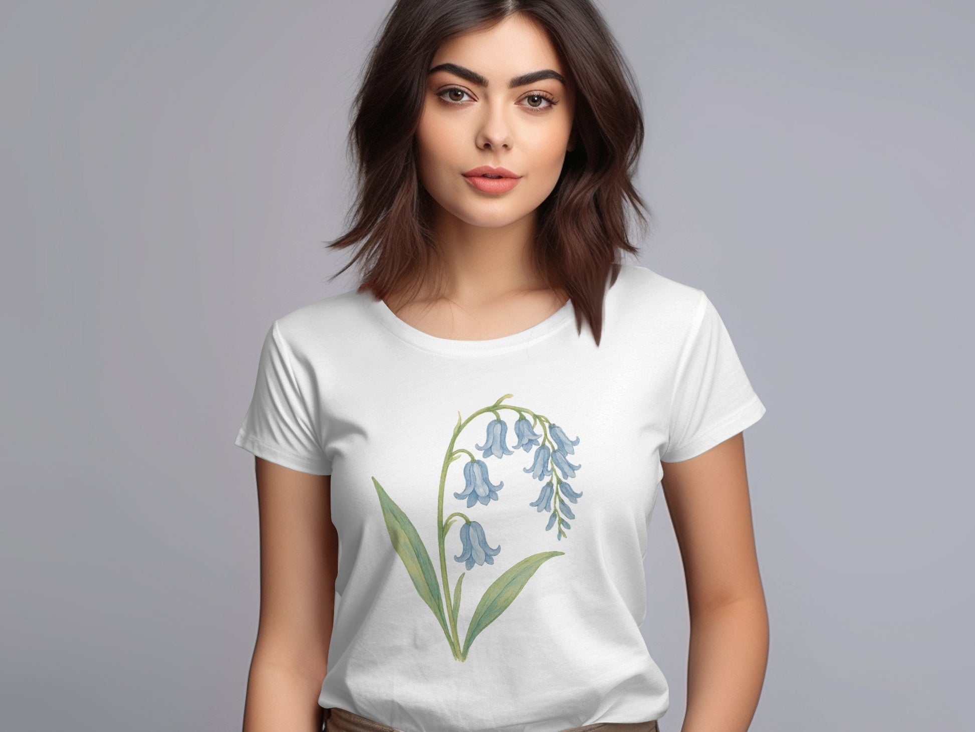 Bluebell Flower Print Graphic T-shirt product type