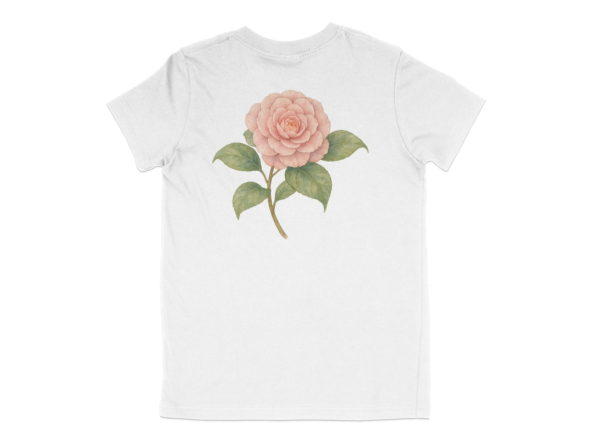 Stylish T-shirt with Large Floral Print on Garment Back product
