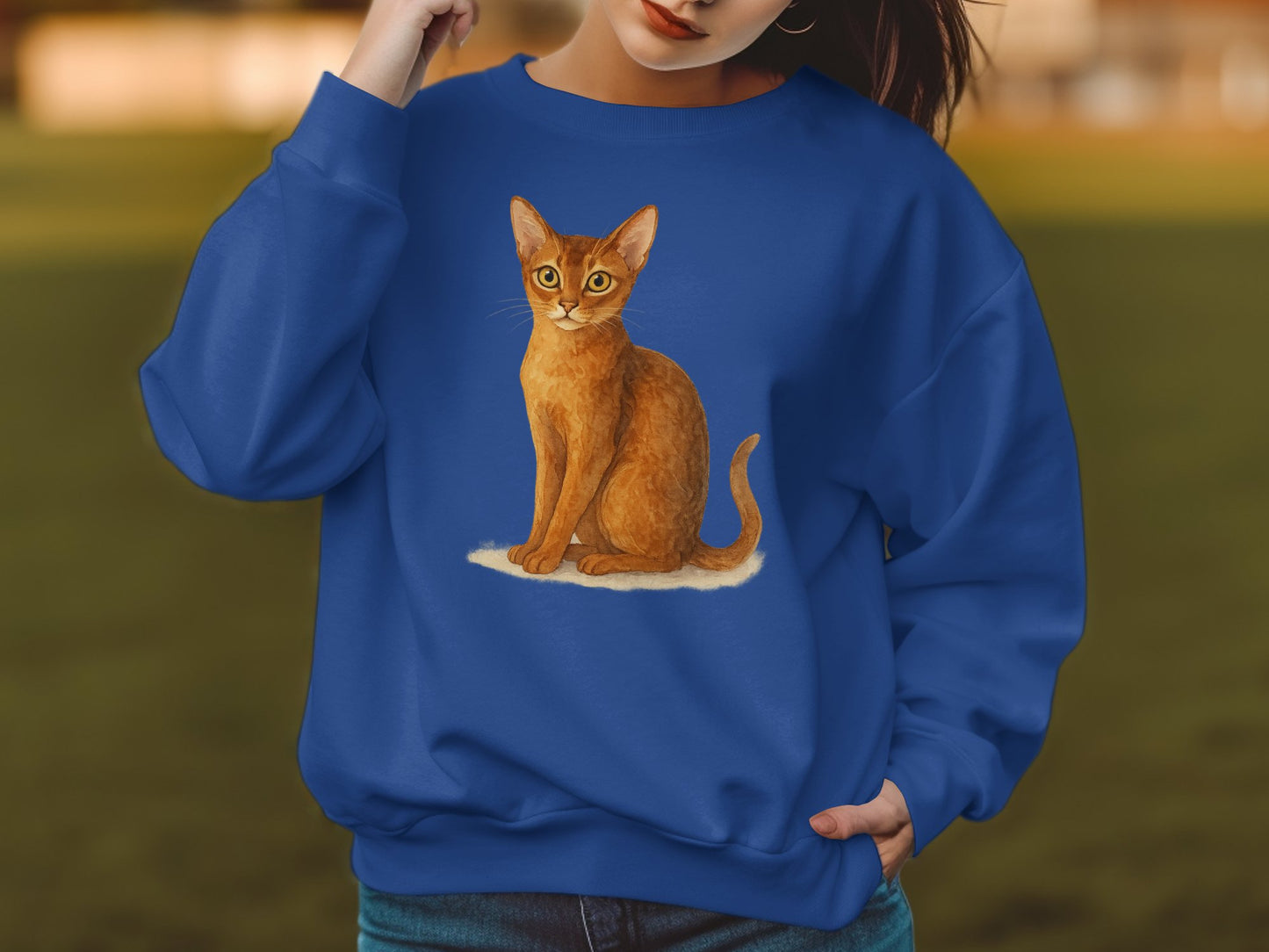 Cute Cat Graphic Unisex Sweatshirt Casual Loose Fit product