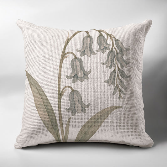 Elegant Floral Print Beige Throw Pillow product type