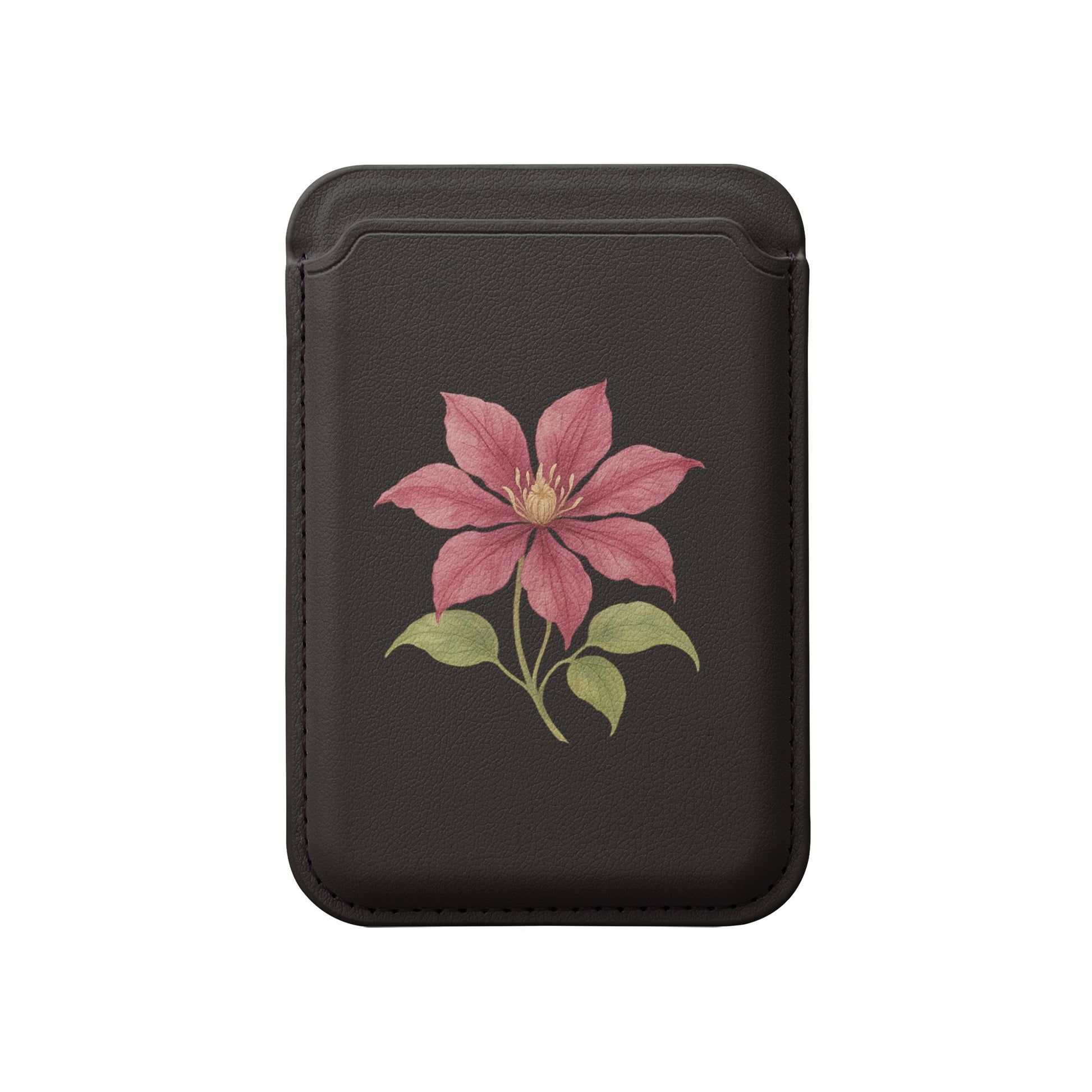 Elegant Floral Design on Black Phone Case product type