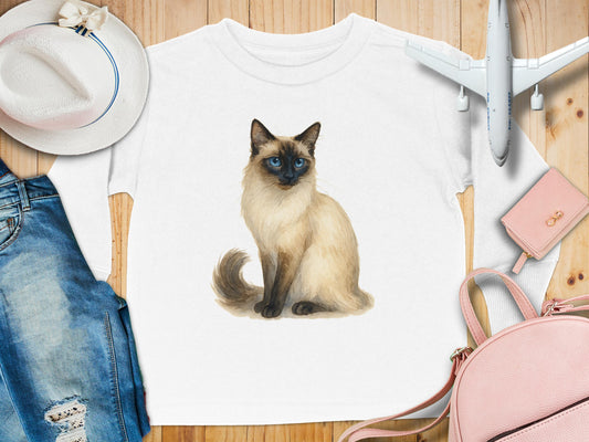 Cute Siamese Cat Graphic Design T-shirt product type