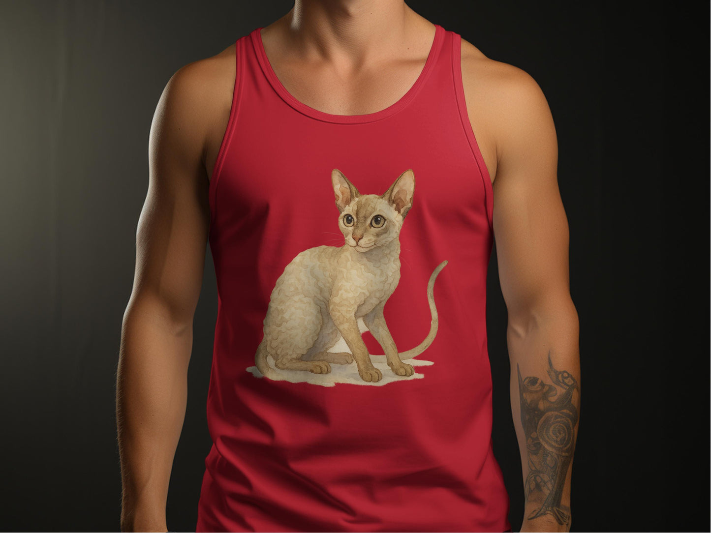 Red Tank Top with Adorable Cat Print Product Type