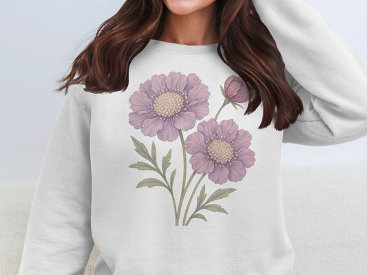 Beautiful Floral Design White Graphic Sweatshirt product