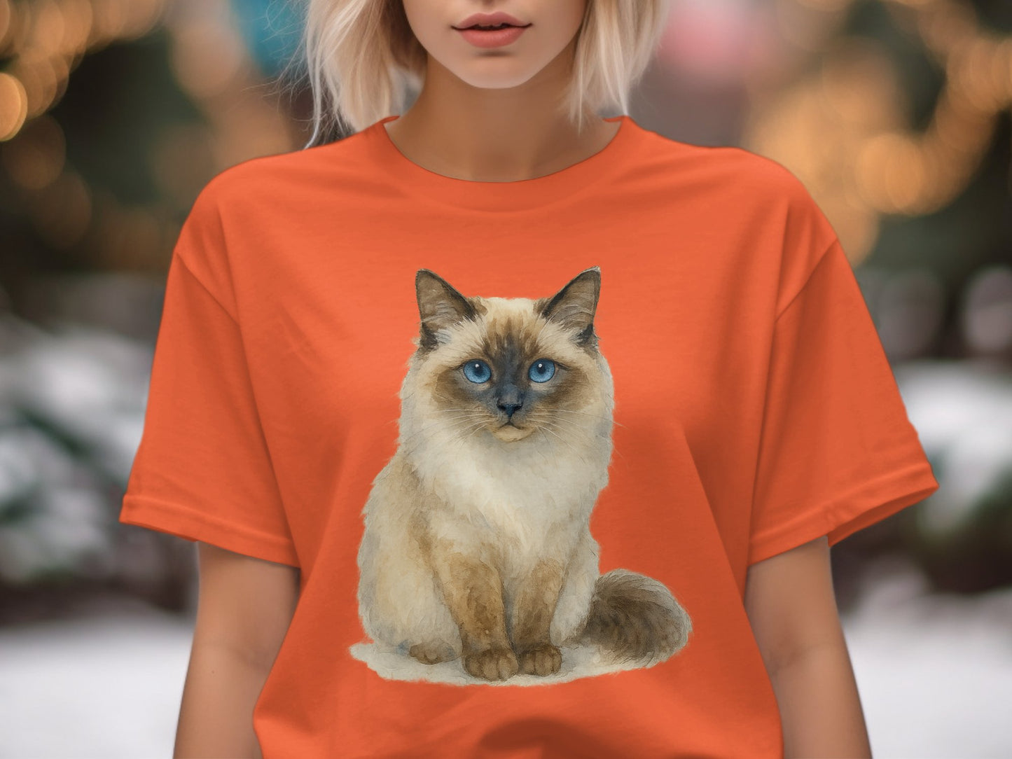 Cat Graphic Print Casual Wear T-shirt product