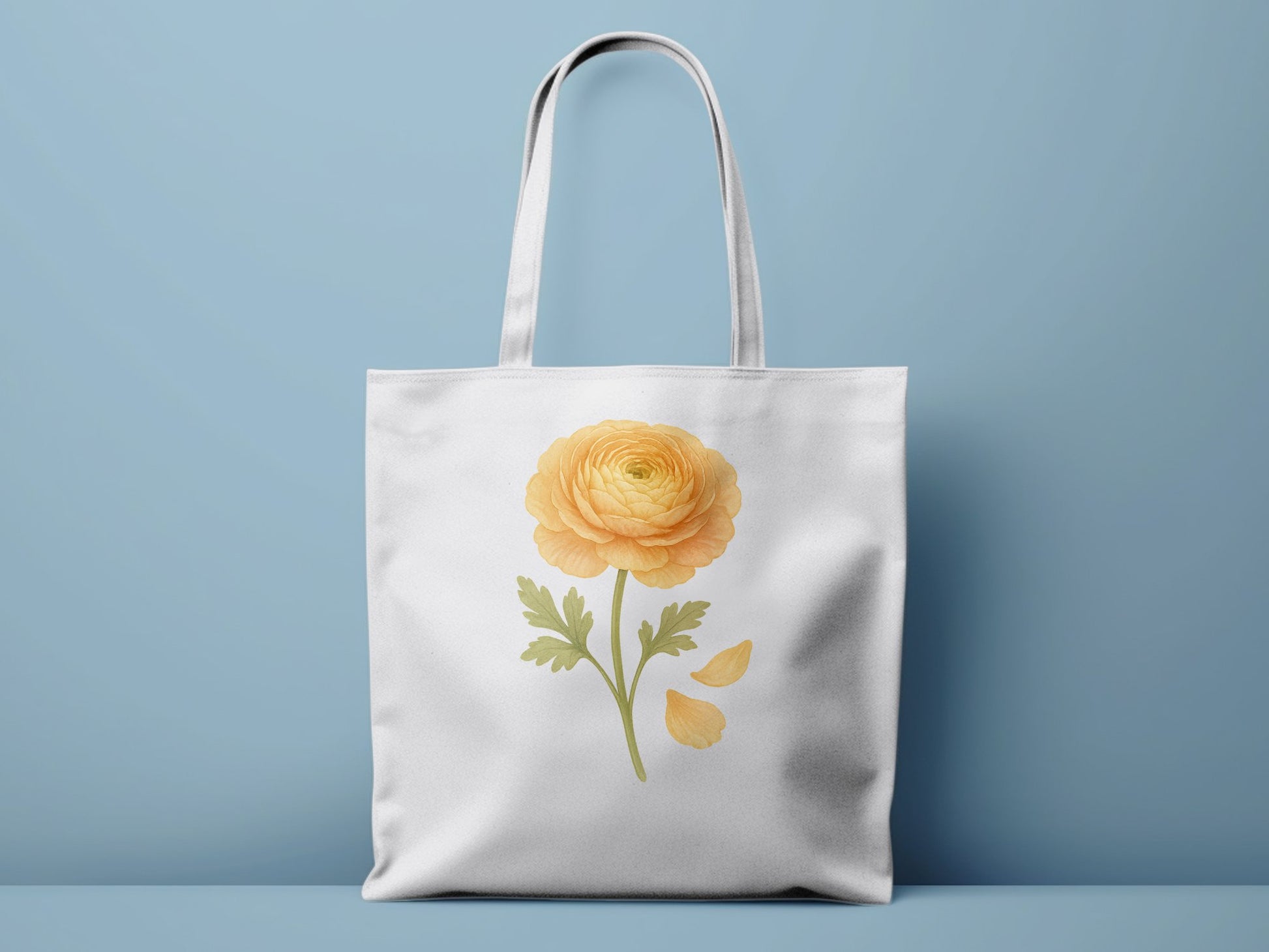 Beautiful Yellow Flower Print Tote Bag product type