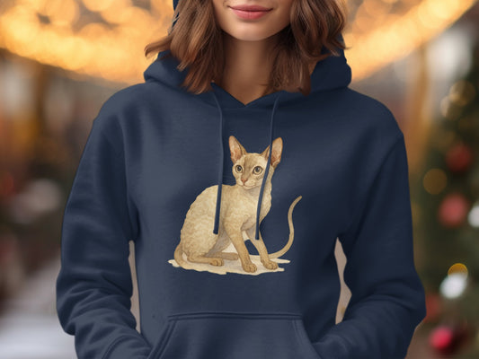 Cozy Hoodie with Adorable Cat Print Hoodie product