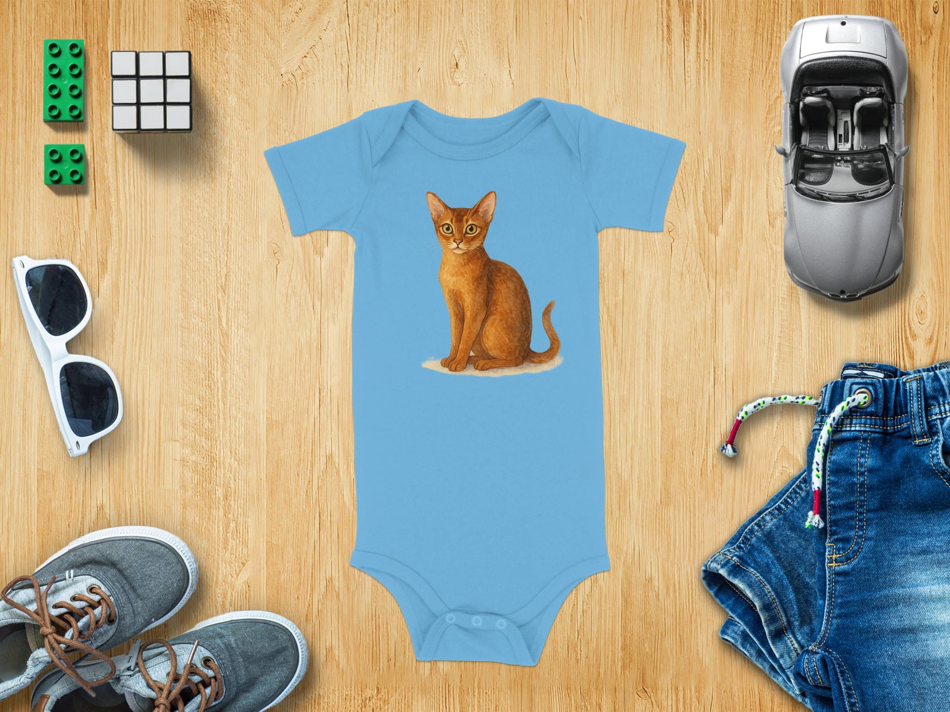 Adorable Cat Print Baby Onesie One-Piece Baby product