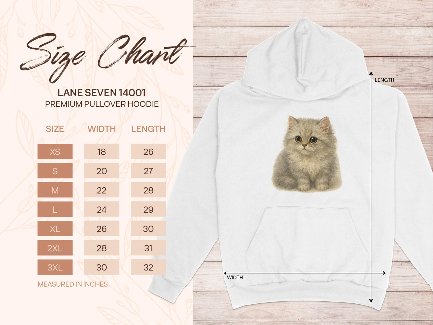 Adorable Kitten on White Pullover Hoodie product type