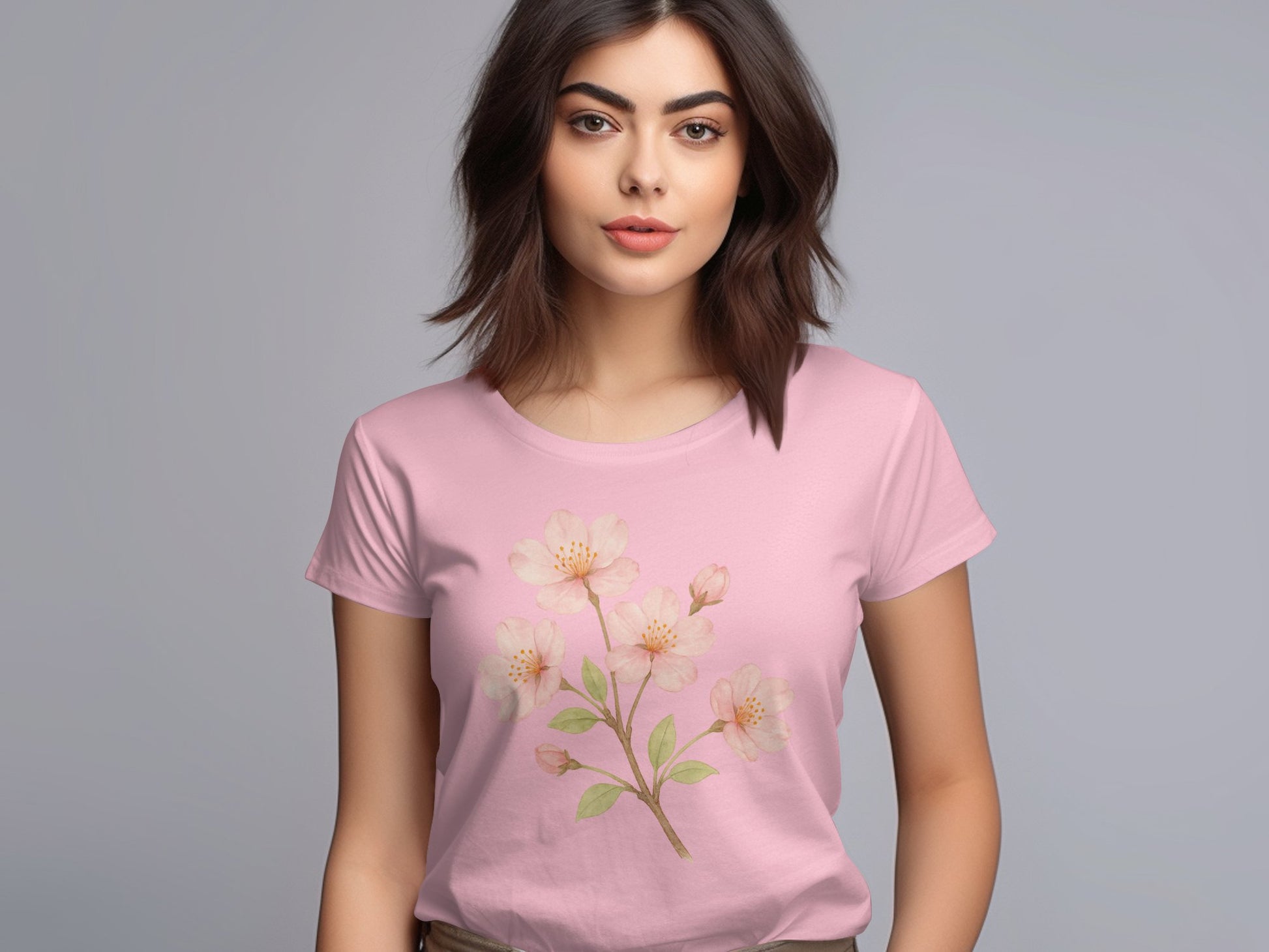 Floral Blossom Print Pink T Shirt perfect casual product type