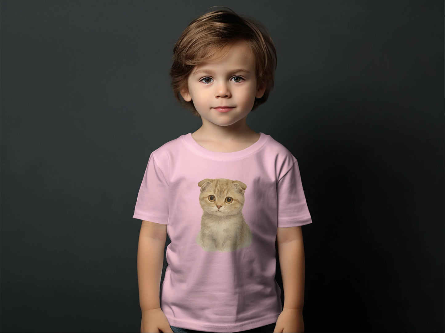 Cute Kitten Graphic Tee for Kids T-shirt product type