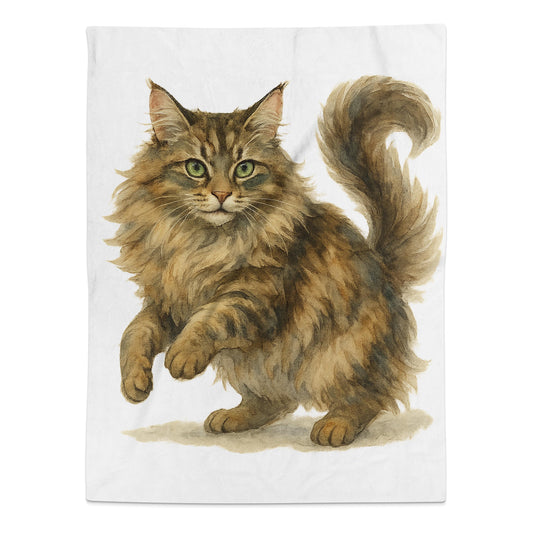 Cute Fluffy Cat Illustration Art Print product
