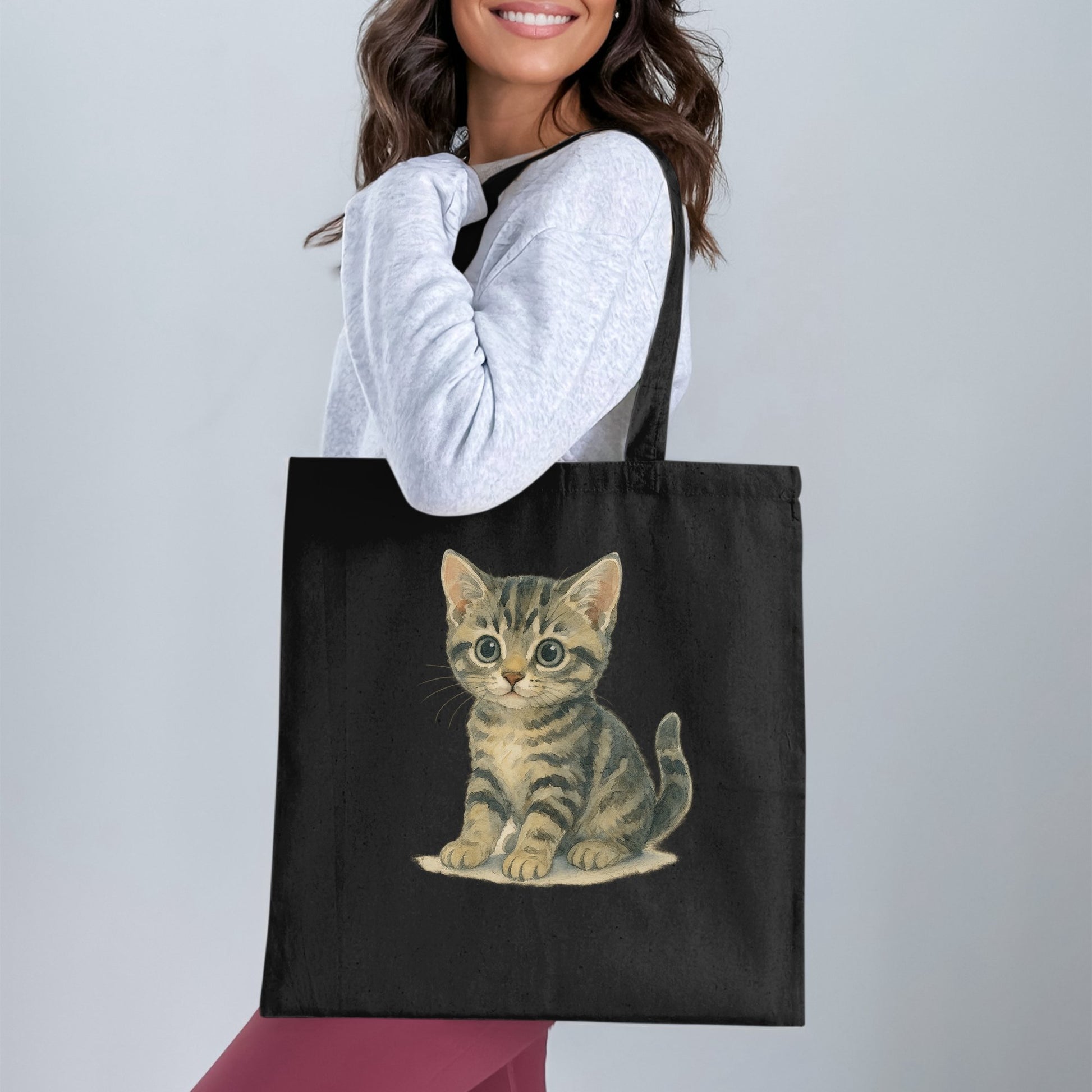 Cute Kitten Print Tote Bag Perfect for Cat Lovers product