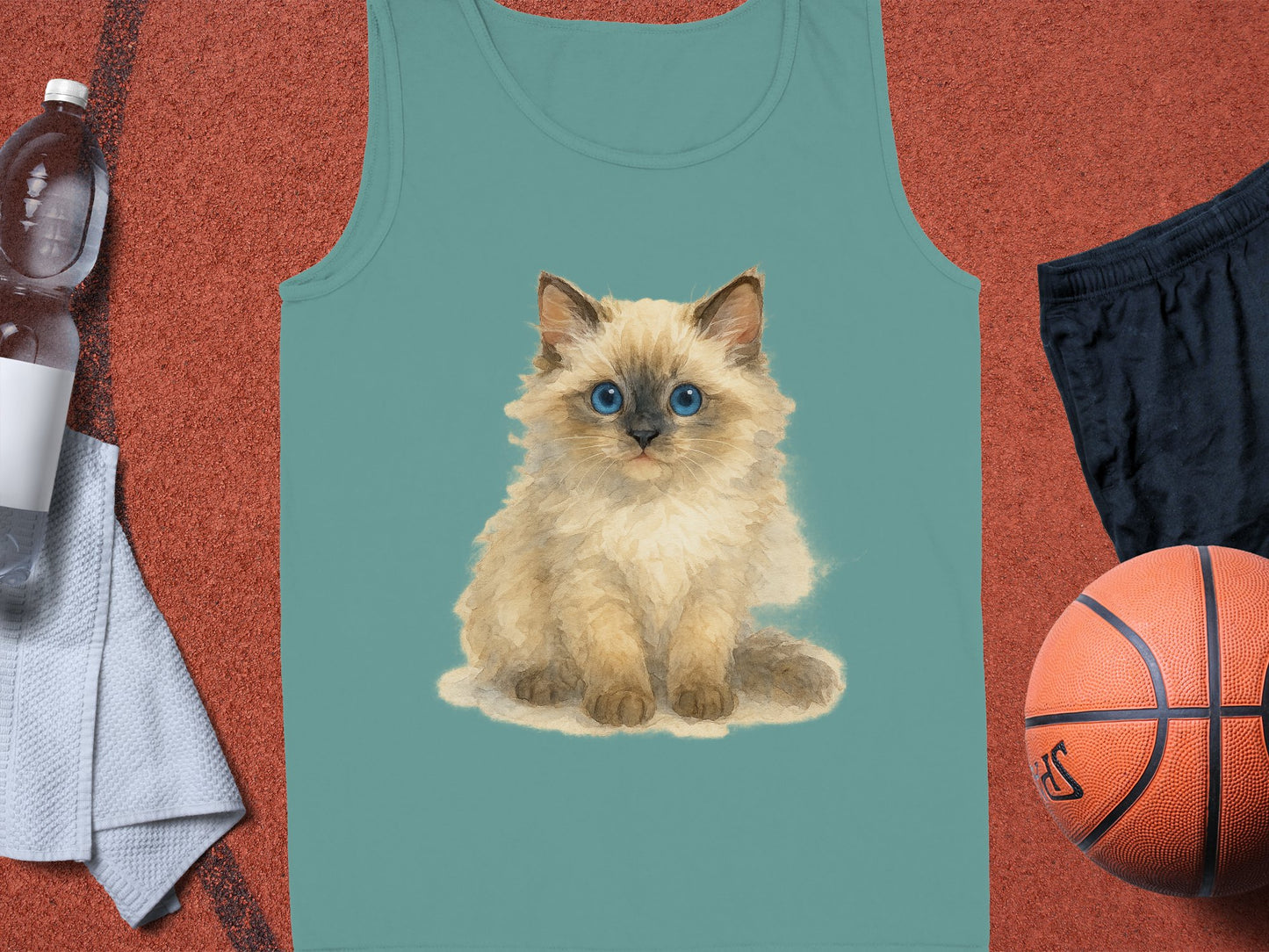 Cute Blue Eyed Kitten Design Tank Top product type