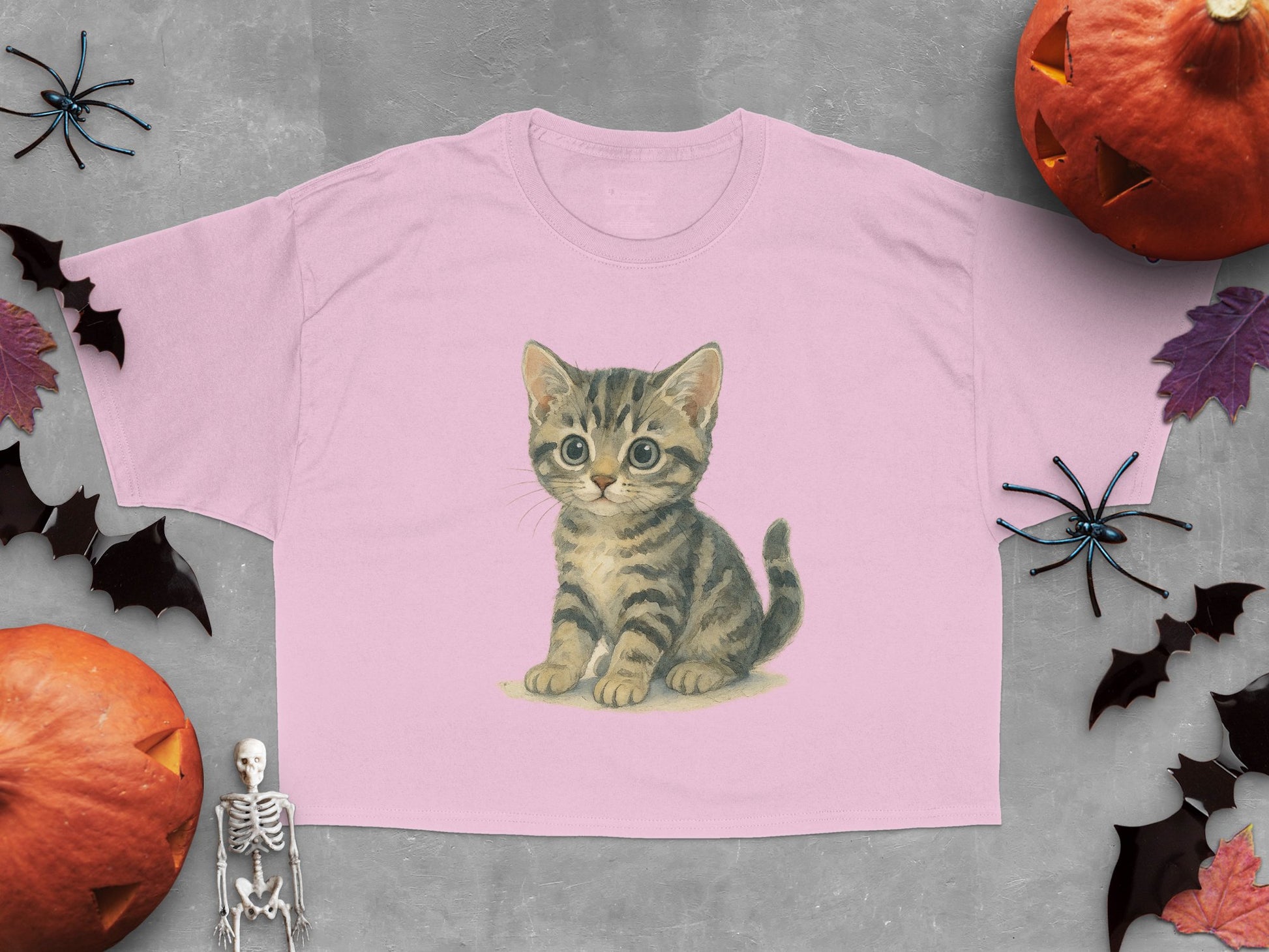 Cute Kitten Halloween Themed Short Sleeve T-shirt product type