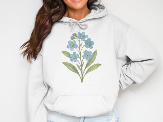 Floral Design White Sweatshirt Hoodie product
