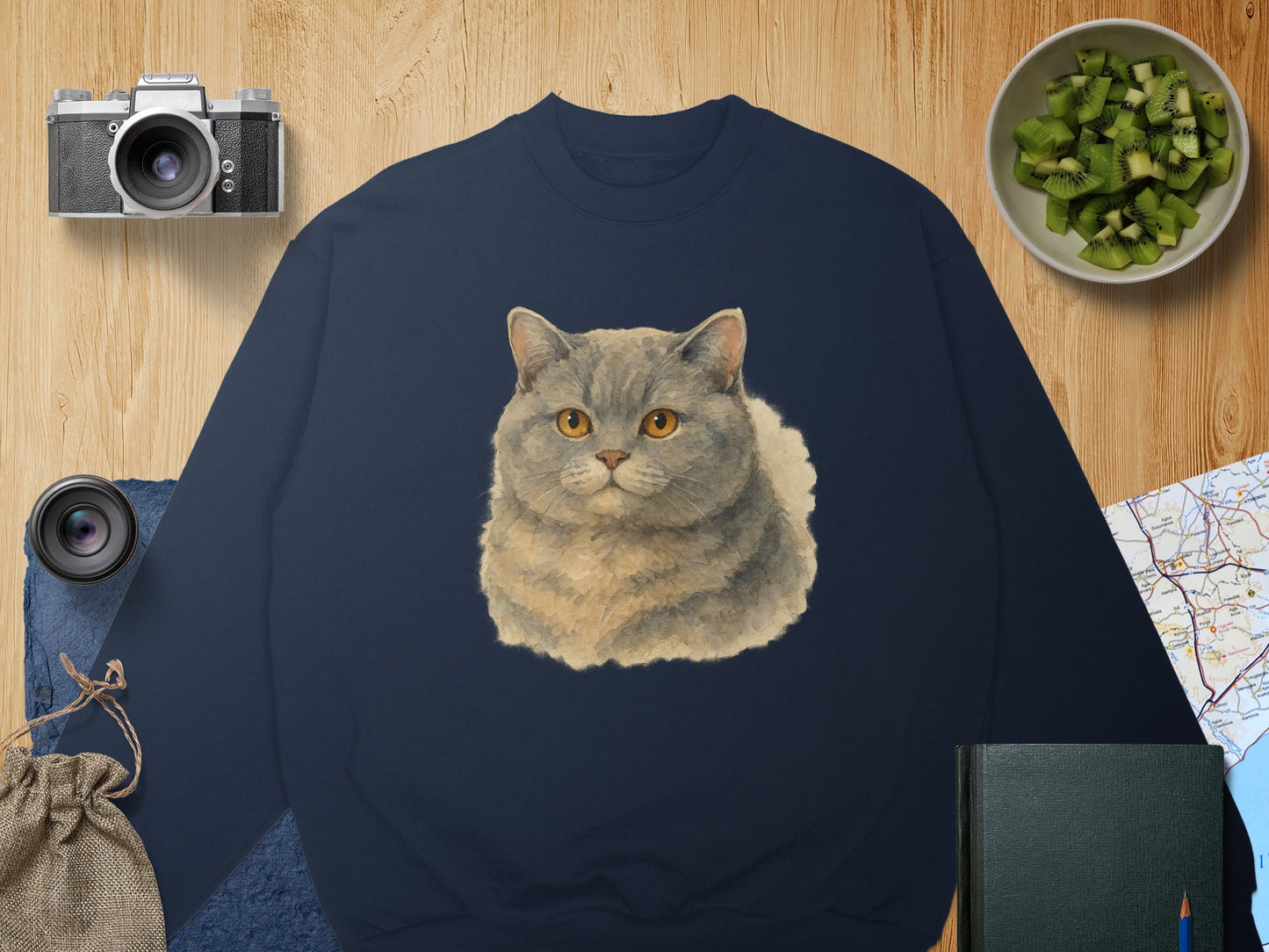 Cozy Sweatshirt with Adorable Stylish Cat Design product type