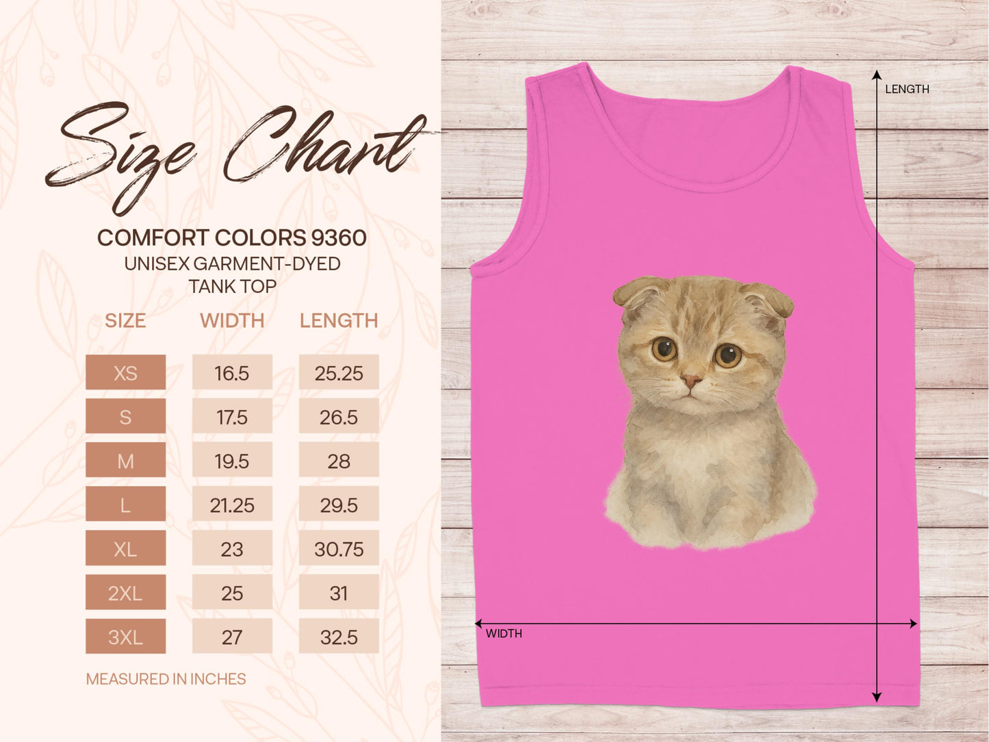 Cute Kitten Print Pink Unisex Tank Top product type