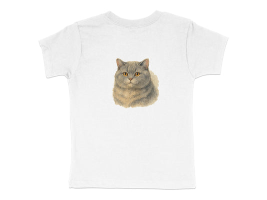 Cute Cat Print Backside Graphic T-Shirt product