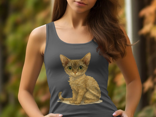 Cute Kitten Graphic Tank Top Stylish Apparel product