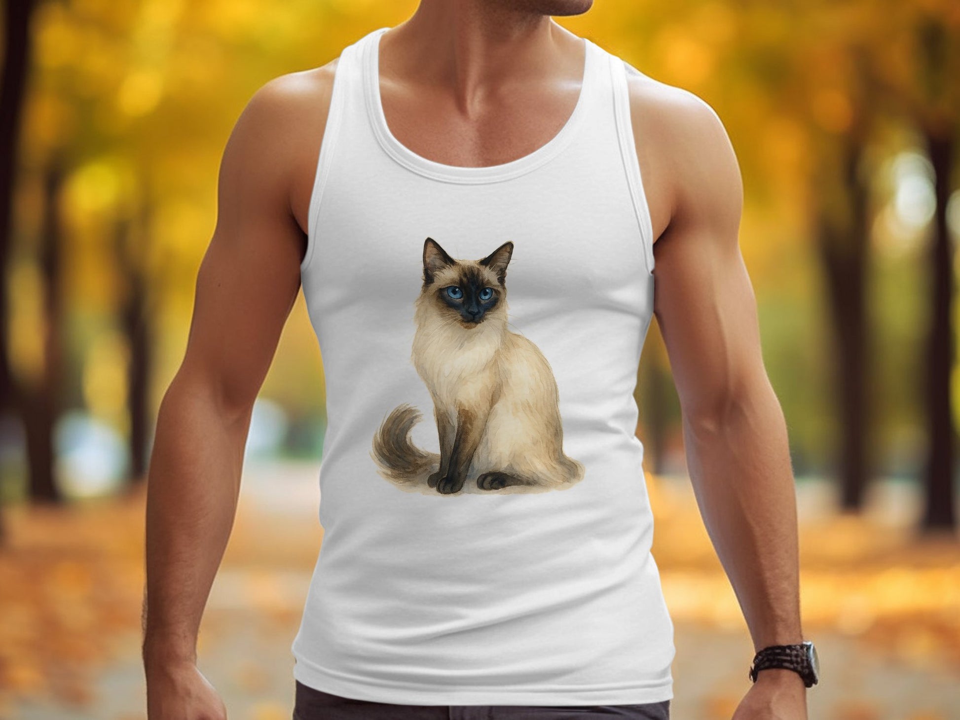 Siamese Cat Graphic Design Tank Top product