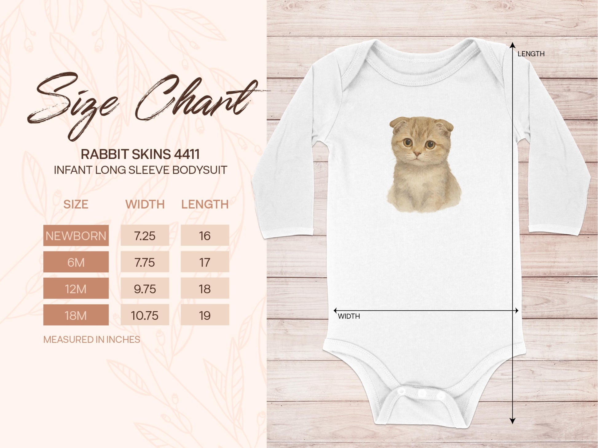Cute Scottish Fold Kitten Infant Long Sleeve Bodysuit product