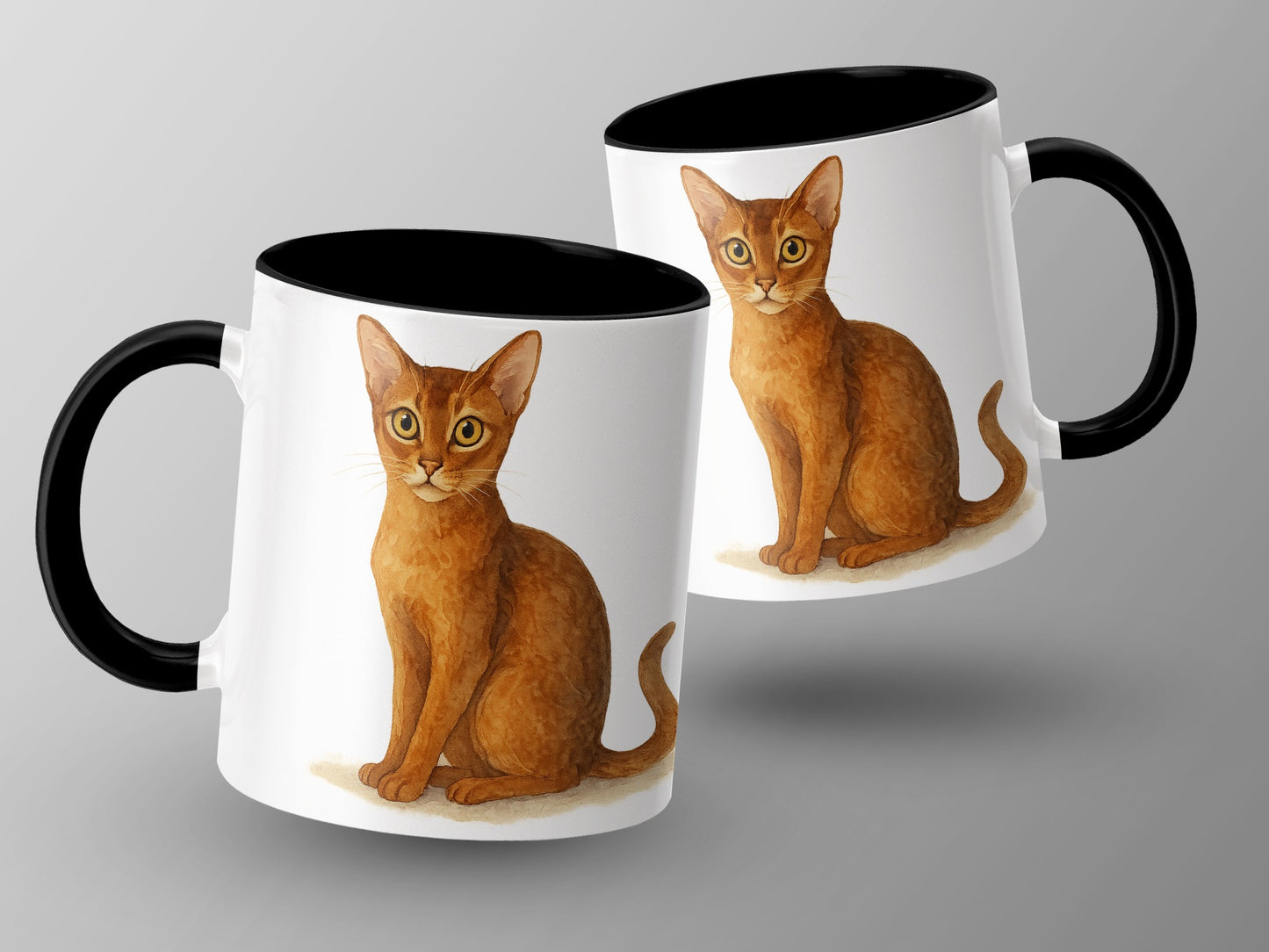 Cute Brown Cat Design Ceramic Coffee Mug product