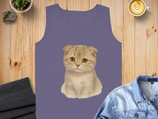 Adorable Kitten Graphic Print Tank Top product type