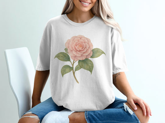 Beautiful Flower Print Design on White Shirt product type
