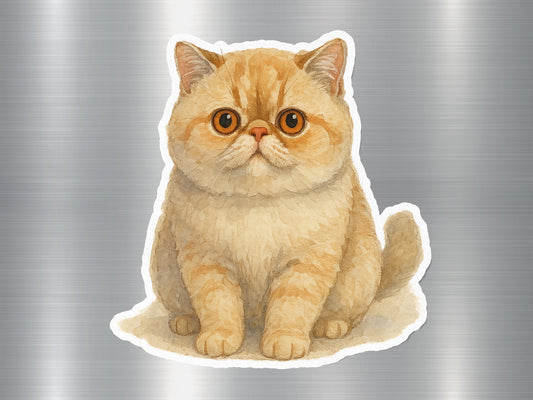 Cute Orange Cat Sticker Illustration product type