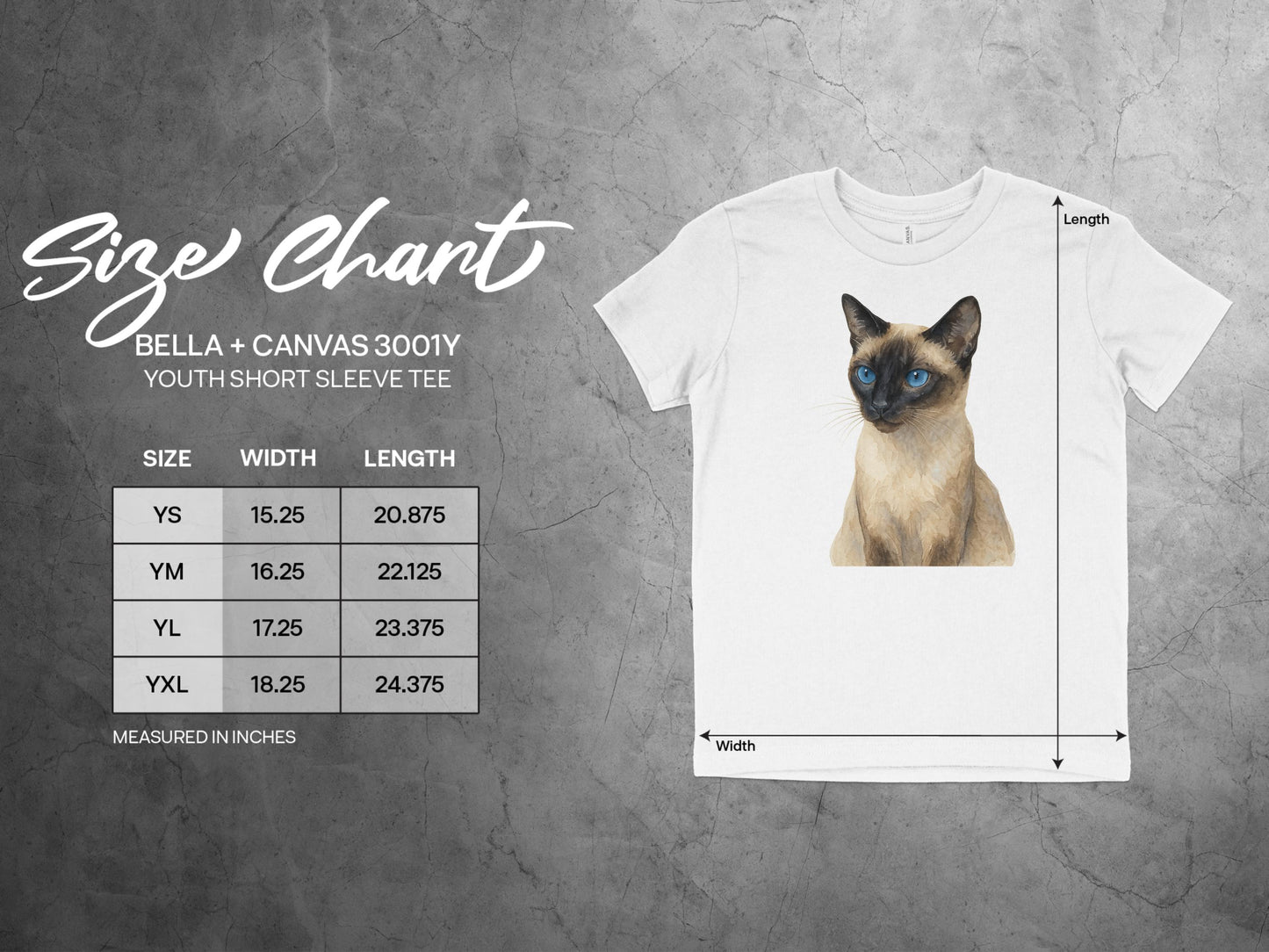 Siamese Cat Graphic Youth Short Sleeve Tee product