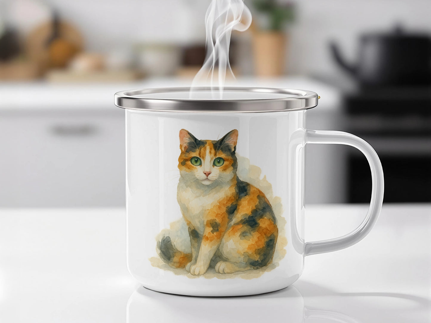 Beautiful Cat Print Mug for Coffee Lovers product