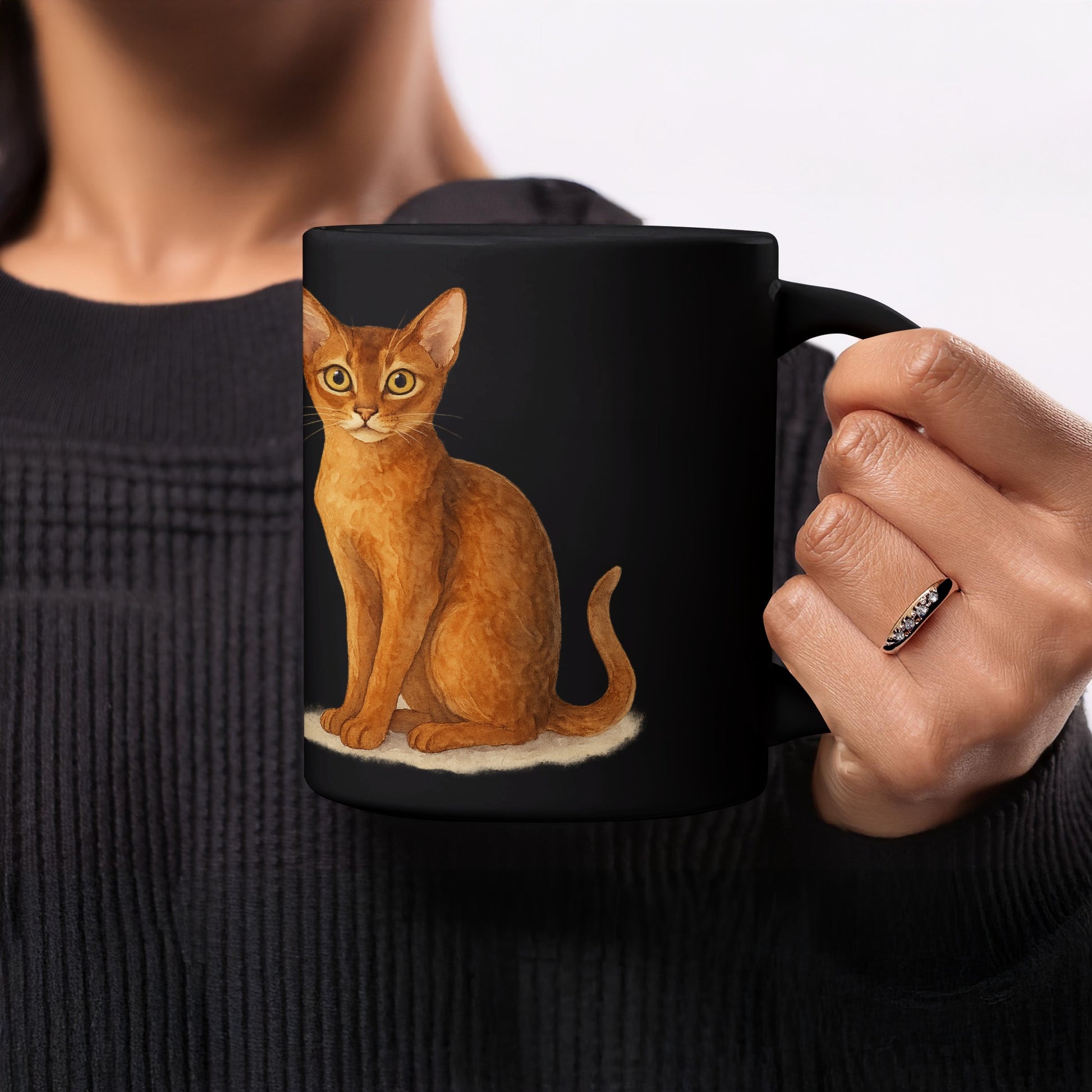 Adorable Playful Orange Cat Design Coffee Mug product