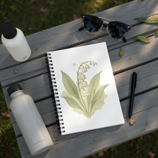 Lily of the Valley Art Notebook with Spiral Binding product type