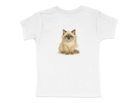 Adorable Kitten Design on White Kids T-Shirt product