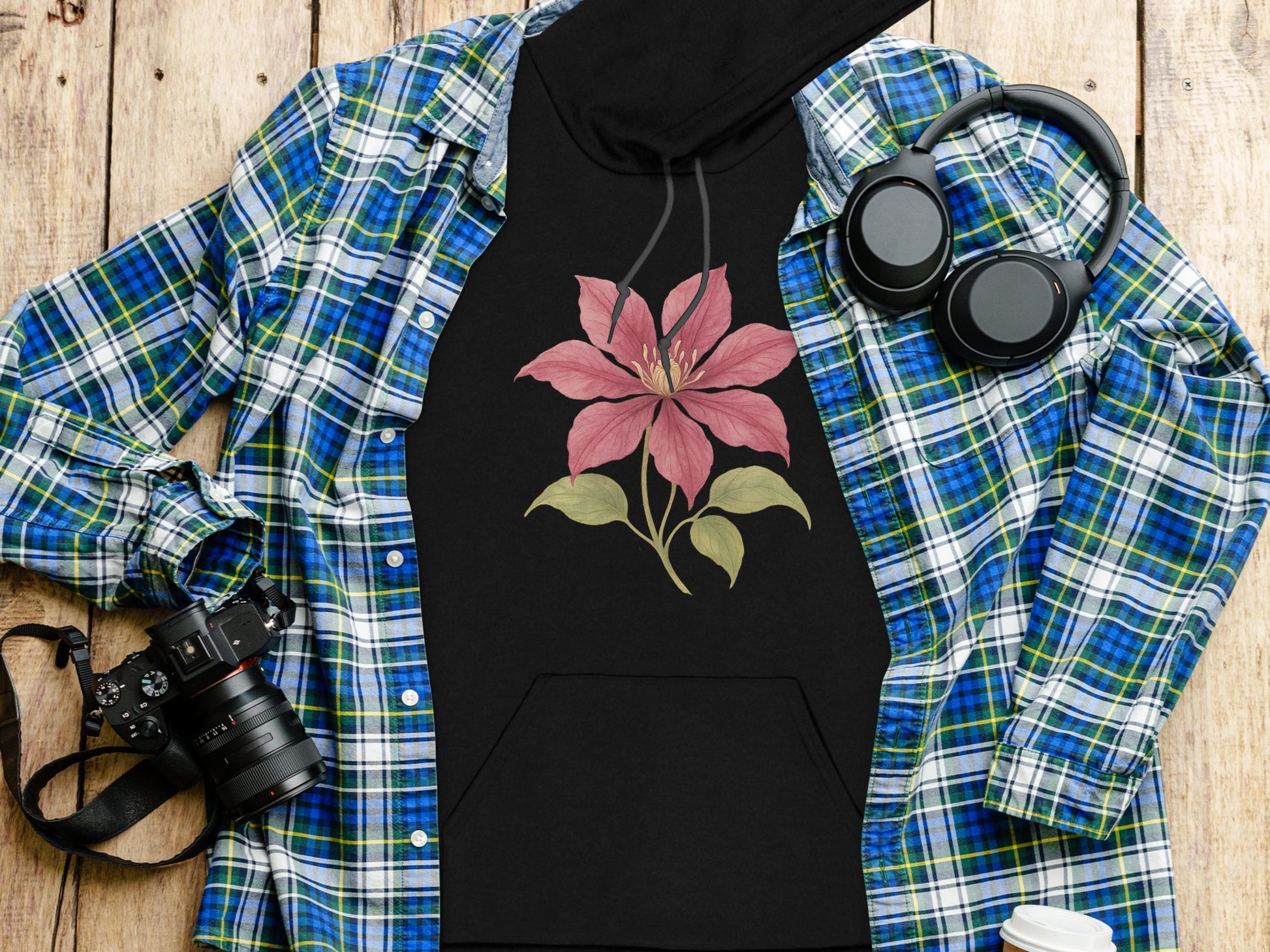 Floral Hoodie with Artistic Flower Design product type