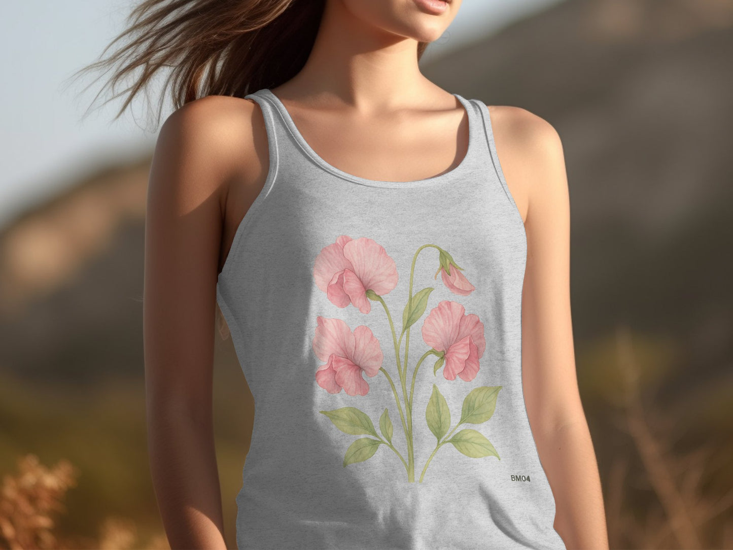Elegant Floral Pattern on Stylish Tank Top product type