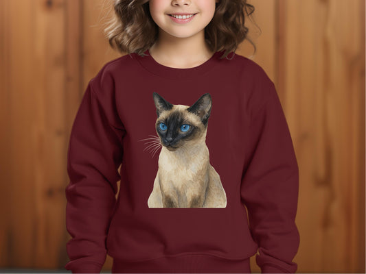 Stylish Sweatshirt Featuring Siamese Cat Design product