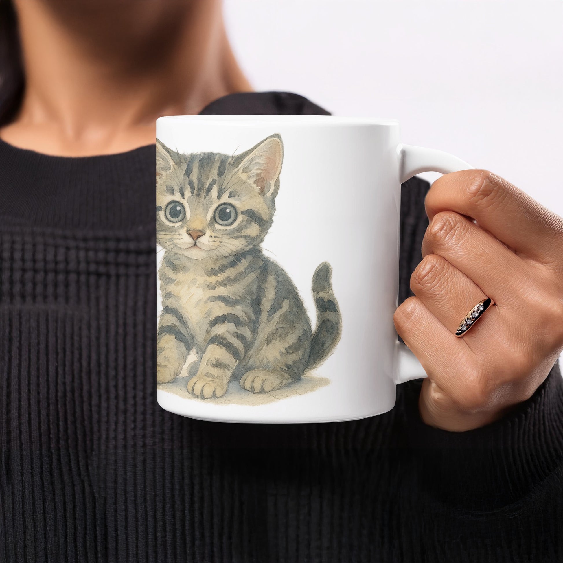 Adorable Cute Kitten Art Print Coffee Mug product