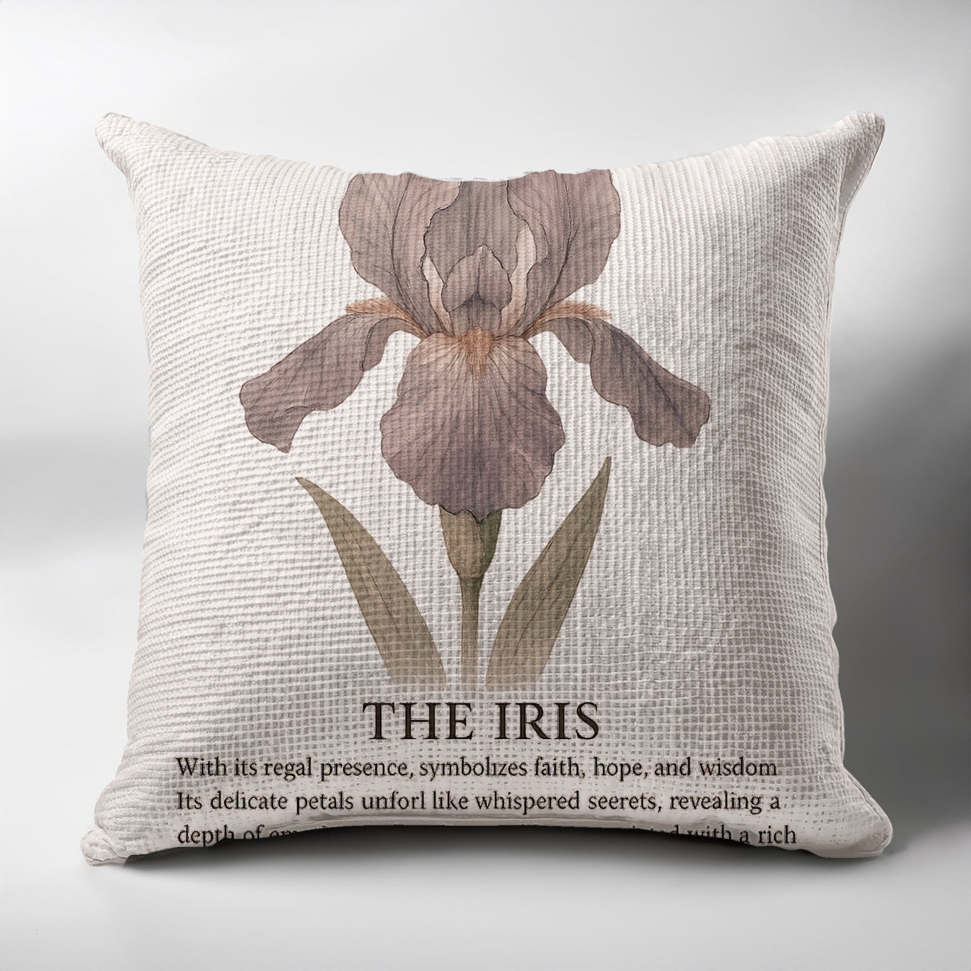The Iris Floral Decorative Pillow product