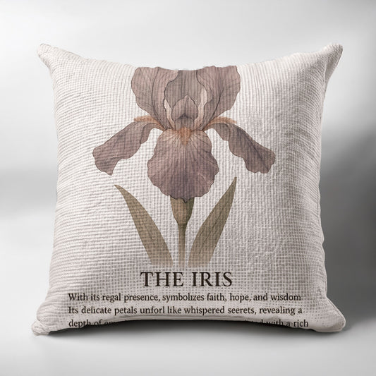 The Iris Floral Decorative Pillow product