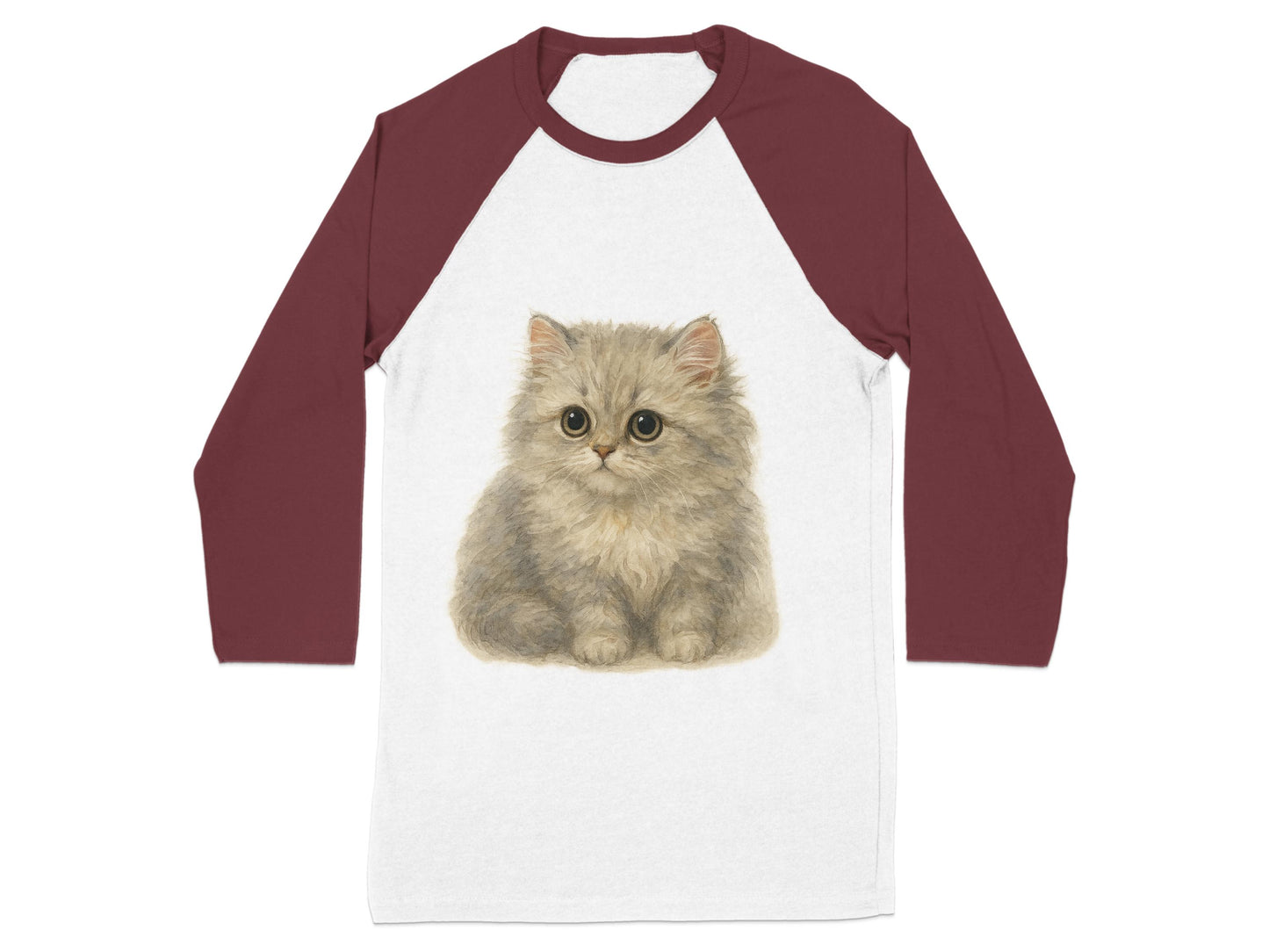 Adorable Kitten Design on Comfortable Raglan Shirt product