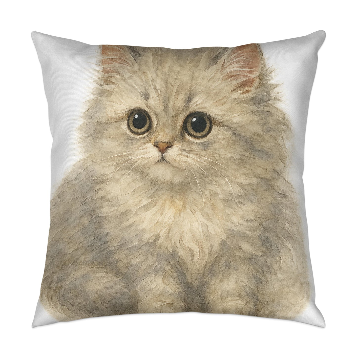 Cute Fluffy Kitten Portrait Decorative Pillow product