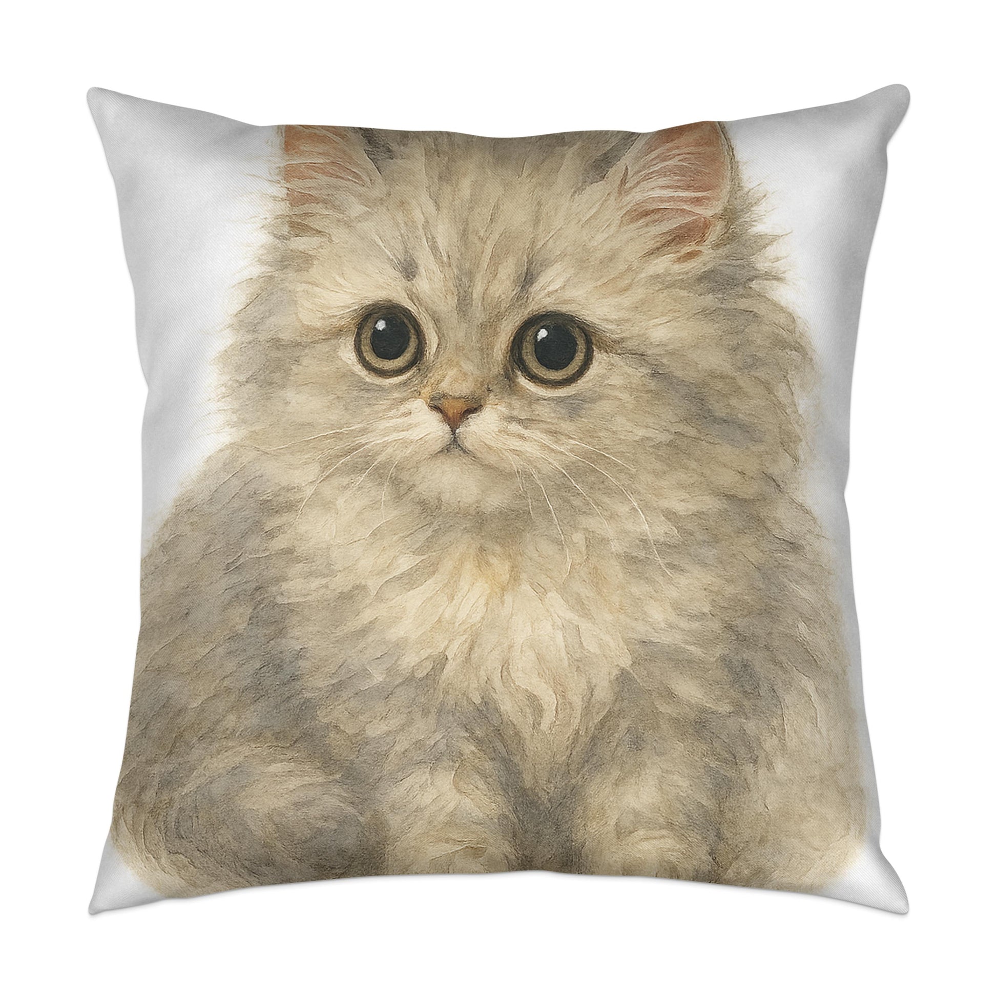 Cute Fluffy Kitten Portrait Decorative Pillow product