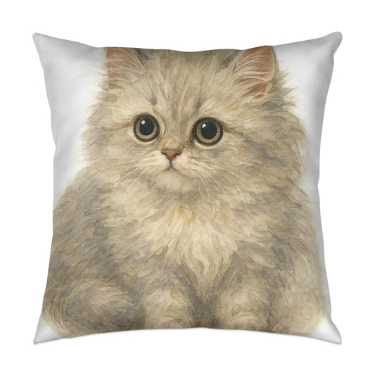 Cute Fluffy Kitten Portrait Decorative Pillow product