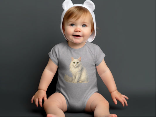 Cute Baby Romper Adorable Cat Print Product