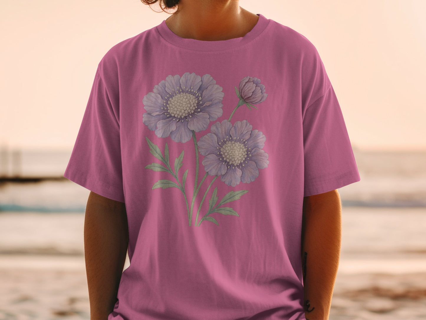 Purple T-Shirt with Beautiful Floral Design product