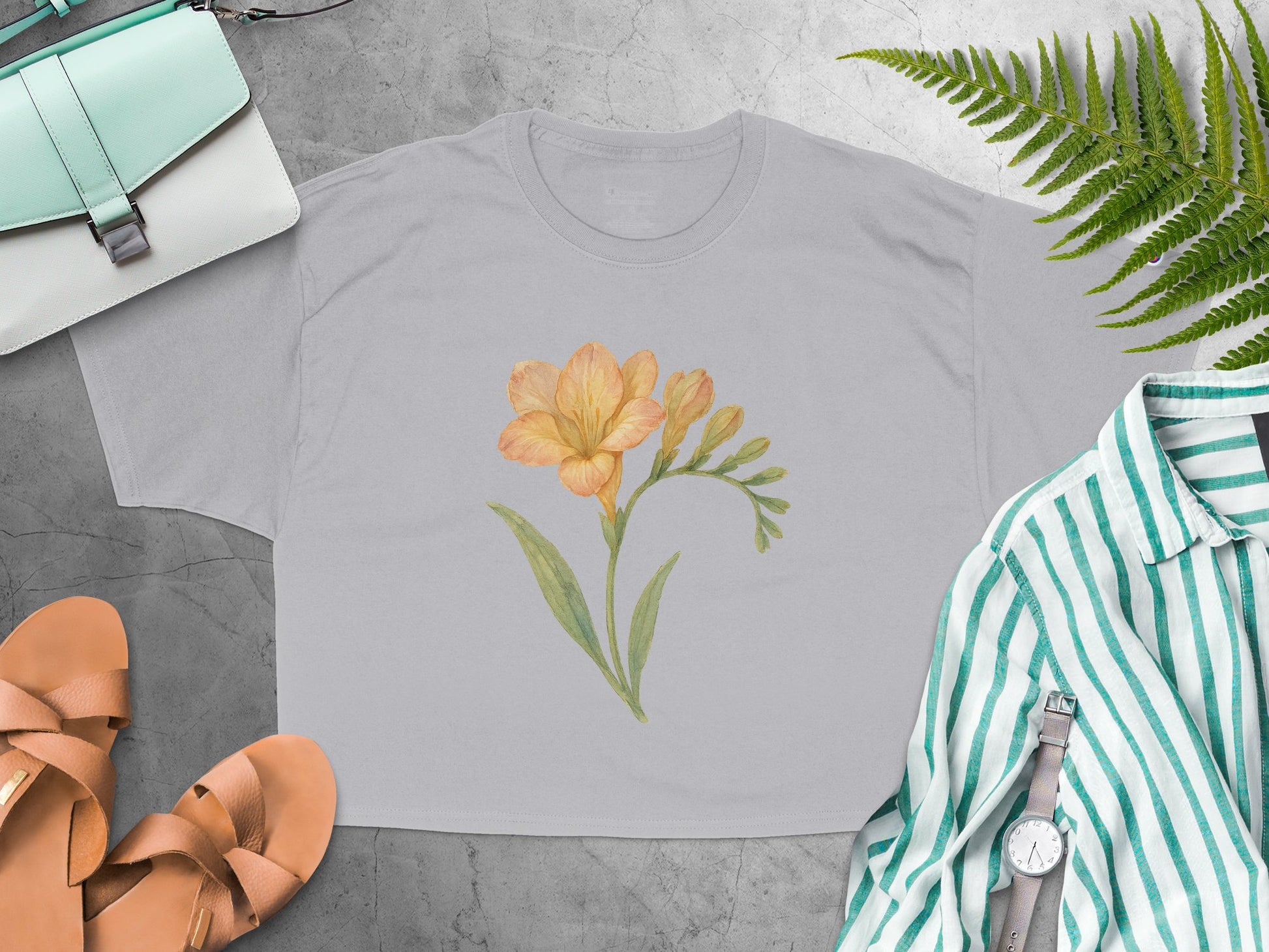 Floral Print Casual Round Neck Short Sleeve Tee product