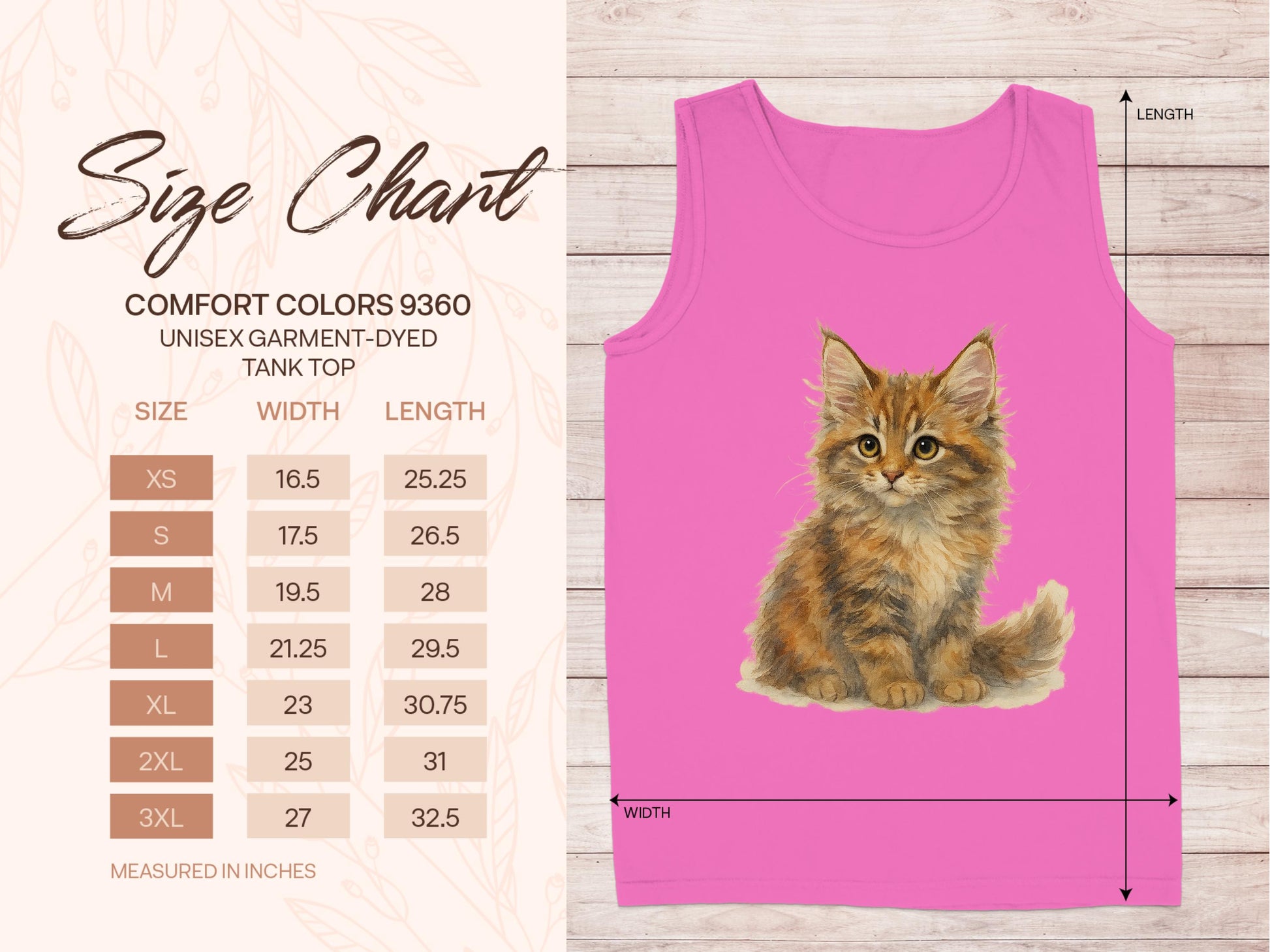 Cute Kitten Design Unisex Garment-Dyed Tank Top product type
